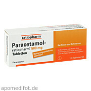 Paracetamol - ratiopharm 500mg Tabletten ratiopharm GmbH